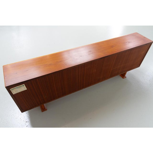 Danish Modern Low Teak Sideboard with Etched Glass Doors from Skovby, 1960s For Sale - Image 9 of 18