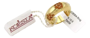 Koesia 0.92ct Citrine Gems 18k Yellow Gold Ring, Size 6.5