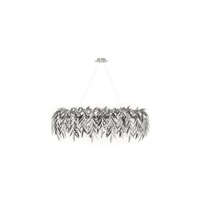 Nickel azores chandelier by insidherland dimensions: d 80 x w 130 x h 42 cm. Materials: polished nickel finish. 7 kg. born...