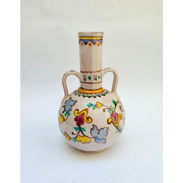 Vietri Sul Mare Ceramic Amphora Vase Designed by Vincenzo Pinto, 1970s For Sale - Image 3 of 12