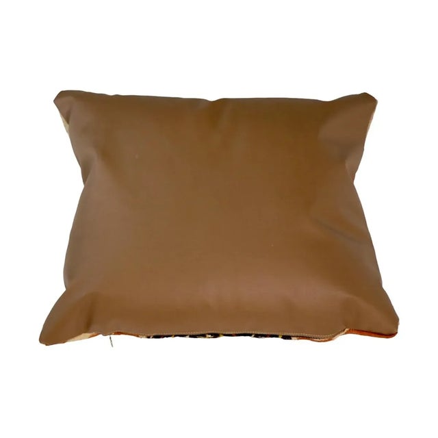 African Kuba Raffia Cloth Pillow For Sale - Image 3 of 5