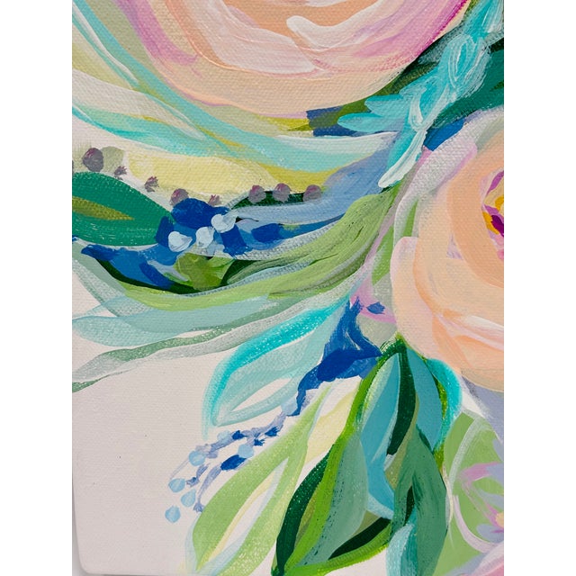 Vintage Rebekah Webb Original Acrylic on Canvas 'Fresh Blooms #1' For Sale - Image 4 of 9