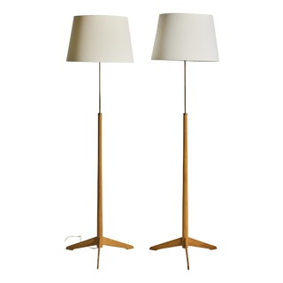 Mid-Century Modern G-34 Floor Lamps by Alf Svensson for Bergboms, 1950s, Set of 2 For Sale