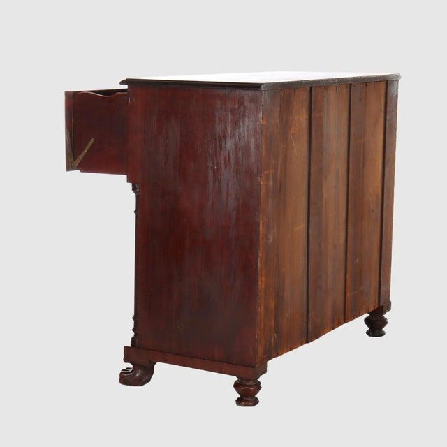 Antique American Empire Classical Flame Mahogany Butler’s Desk C1840 For Sale - Image 18 of 18