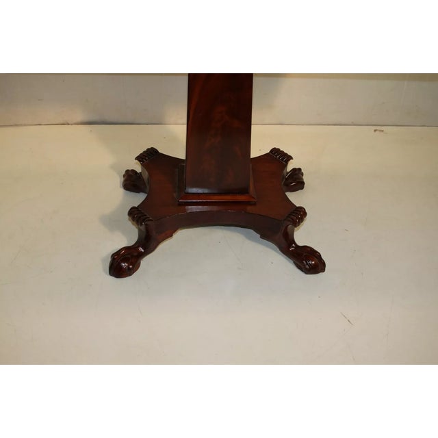 Wood Empire Solid Mahogany Game Card Table, 19th Century For Sale - Image 7 of 7