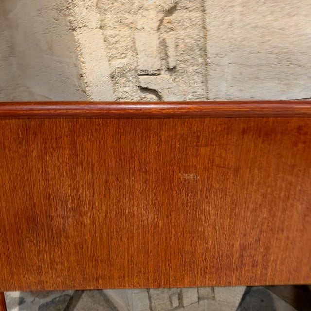 Mid-Century Modern Teak King-Size Headboard Mid Century Scandinavian For Sale - Image 10 of 14