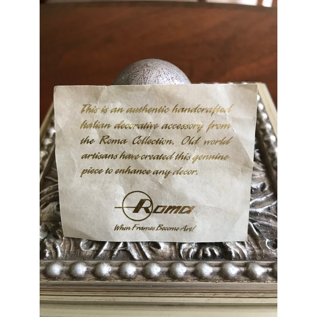 1990s 1990s Roma Authentic Handcrafted Italian Floral/ Beaded Filigree Decor For Sale - Image 5 of 9