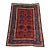 Red Antique Turkish Hand-Knotted Rug – Caucasian Tribal Design, Rare Vintage Wool Rug For Sale