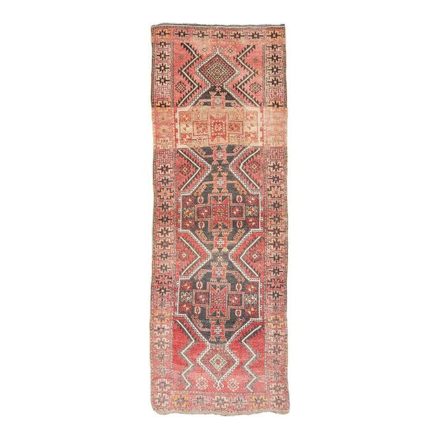 Vintage Turkish Wool Runner For Sale