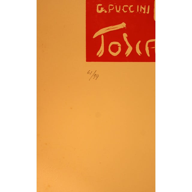Bellora, Puccini's Tosca Bohème, 1970s, Lithograph, Framed For Sale - Image 10 of 17
