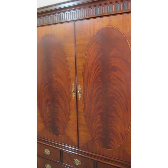 2000 - 2009 Henkel Harris Flame Mahogany Armoire Wardrobe For Sale - Image 5 of 15