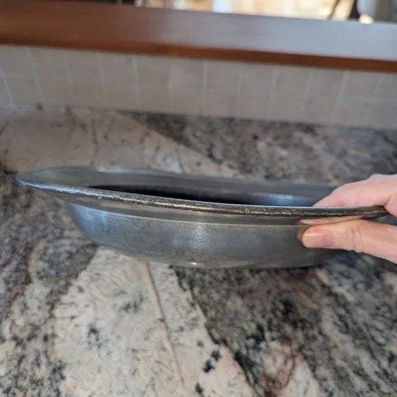 Antique Pewter Charger Plate (C. 1780–1840) For Sale In Buffalo - Image 6 of 9