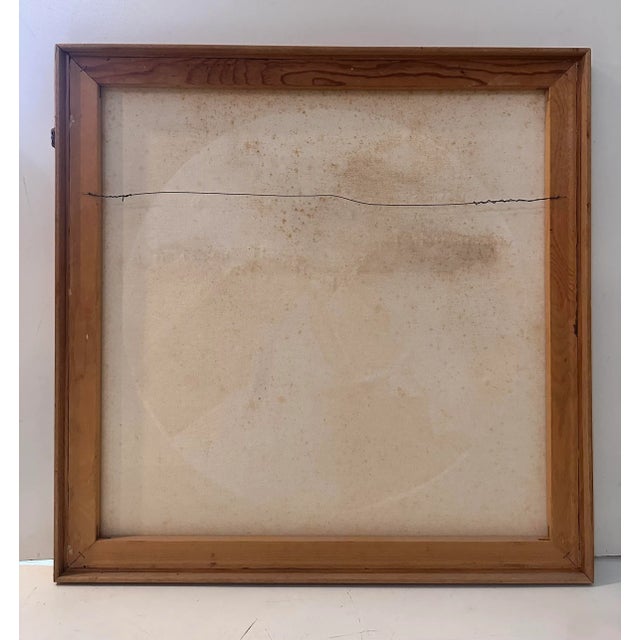 Mid Century Mixed Media Painting For Sale In Miami - Image 6 of 8