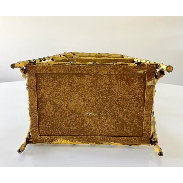 Beige Italian Faux Bamboo Leopard Tole Etagere For Sale - Image 8 of 10