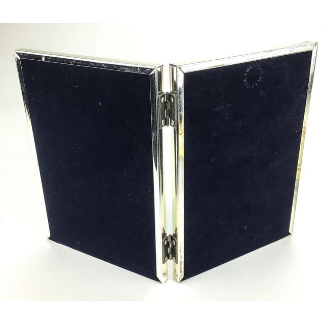 Art Nouveau Martha Stewart 5 X 7 Silver Plated Photo Frame Duo For Sale - Image 3 of 7