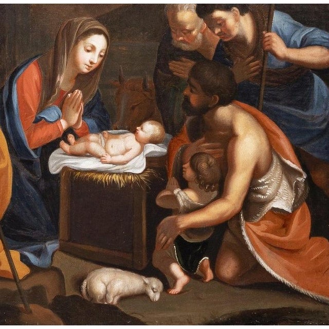 European School, Holy Family, 18th Century, Oil on Canvas For Sale - Image 5 of 10