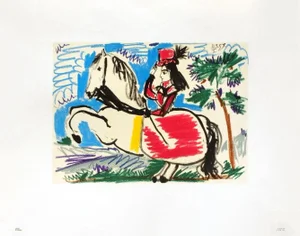 1961 La Cavalière Print After Pablo Picasso