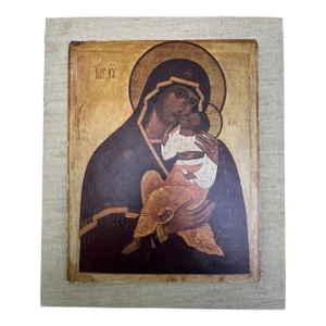 Vintage Religious Print on Board