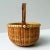 American Vintage Signed Nantucket Lightship Basket – Handcrafted With Bone Handle & Geometric Pattern For Sale - Image 3 of 7
