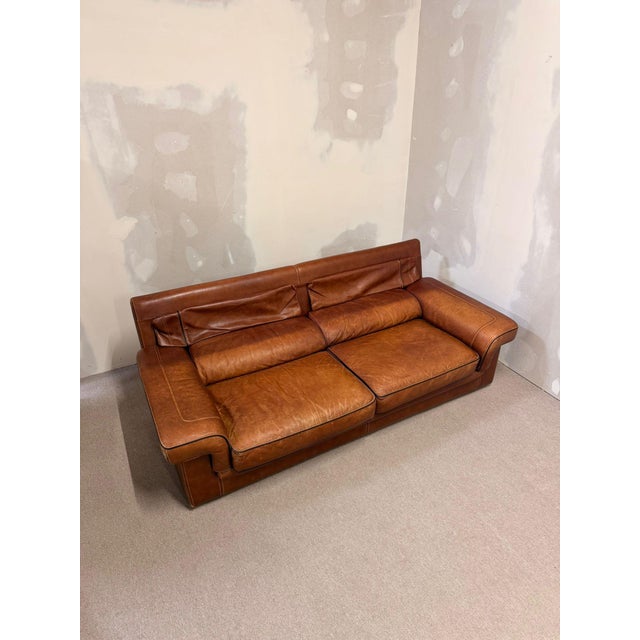 Vintage Leather Sofa by Josef Gobet, 1970s For Sale - Image 9 of 16