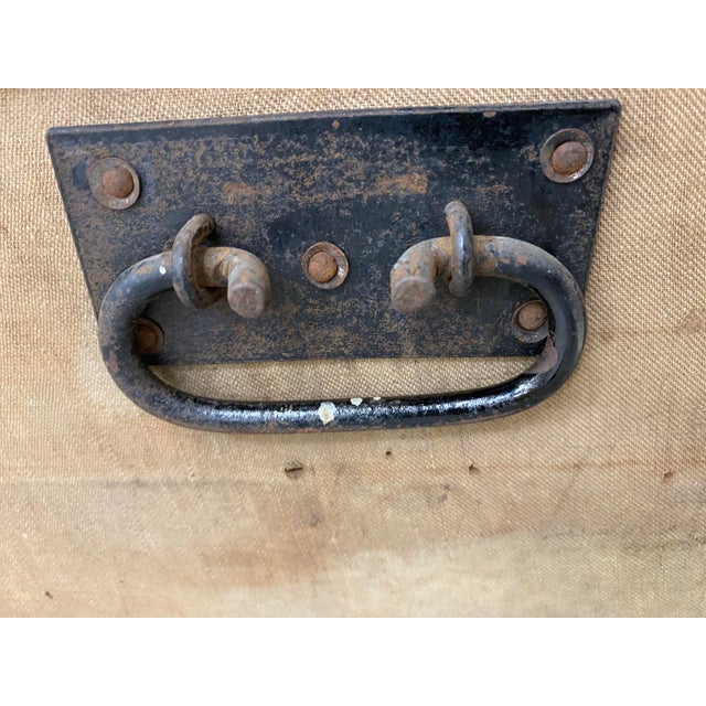 Wood Italian Antique Travel Trunk With Stickers For Sale - Image 7 of 13