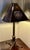 Metal Bernard Collin Signed Handcrafted Pierced Copper Sunflower Table Lamp For Sale - Image 7 of 15