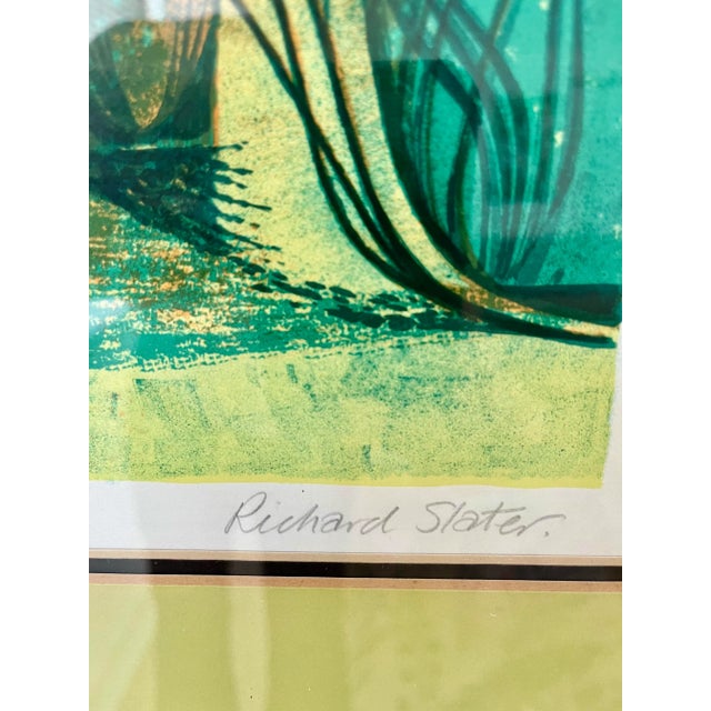 Drawing/Sketching Materials Richard Slater’s “Enchanted Garden” Pencil Signed Color Lithogragh 157/275 For Sale - Image 7 of 12