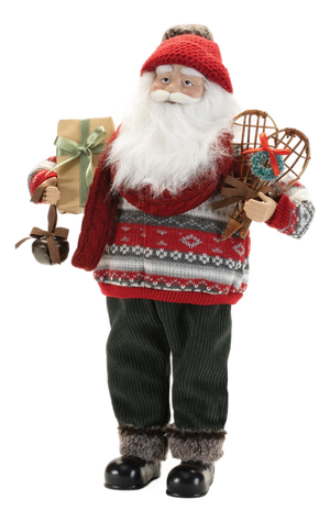 Ski Santa Character with Snow Shoes 12.5"H