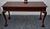 1980s Chippendale Mahogany Writing Console Table Vintage 3 Drawer Ball Claw Foot Sofa For Sale - Image 5 of 15