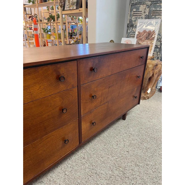 1970s 1970s Vintage Mid Century Modern Six Drawer Lowboy Dresser For Sale - Image 5 of 10