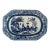 19th Century English Blue and White Staffordshire Chinoiserie Transferware Tray For Sale