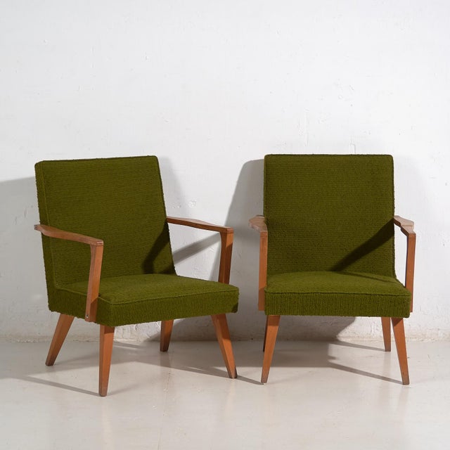 Green Set of Vintage Green Armchairs, 1950s For Sale - Image 8 of 8