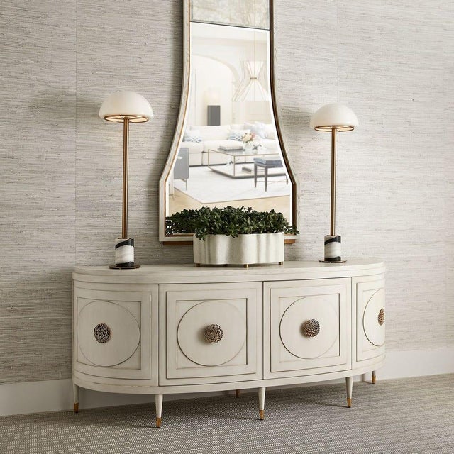 White Regency Glam 77" Console Cabinet For Sale - Image 8 of 8