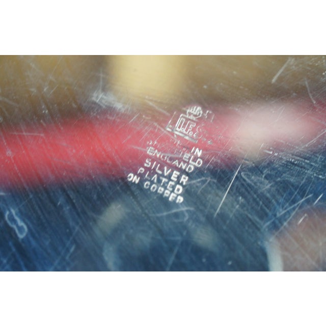 Vintage Ifs Israel Freeman Silverplate Chafing Dish Serving Bowl Pan Warmer England For Sale - Image 11 of 12