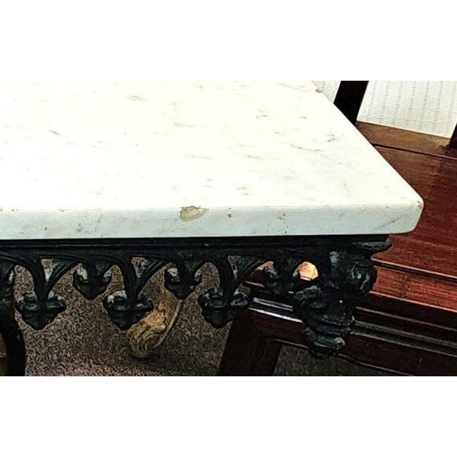 19th Century French Cast Iron & Marble Butcher Shop or Pastry Table For Sale - Image 14 of 14