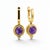 Vintage Inspired Amethyst and Colorless Topaz Drop Earrings Silver, Gold, A Pair For Sale - Image 6 of 7