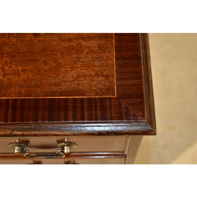 Brown Plum Pudding Mahogany Chest, C. 1950 For Sale - Image 8 of 9