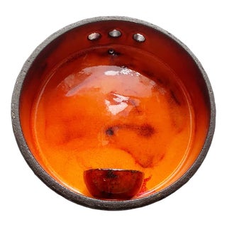 Mid-Century Danish Brutalist Studio Pottery Wall Candle Holder From Lovemose Denmark, 1960s For Sale