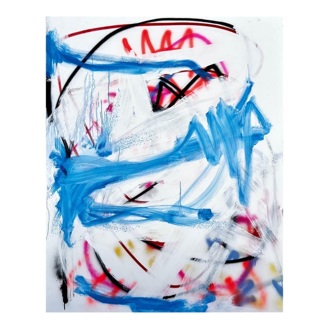 Contemporary Abstract Oil and Acrylic on Canvas "Milk" by Tommaso Fattovich For Sale
