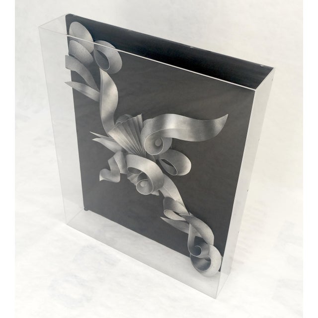 Abstract Showcased 3D Abstract Signed Greg Copeland Paper Sculpture Rectangular Wall Art For Sale - Image 3 of 7
