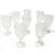 Elevate your glassware collection with this elegant set of 8 vintage frosted glass goblets. Each features a raised swirl...