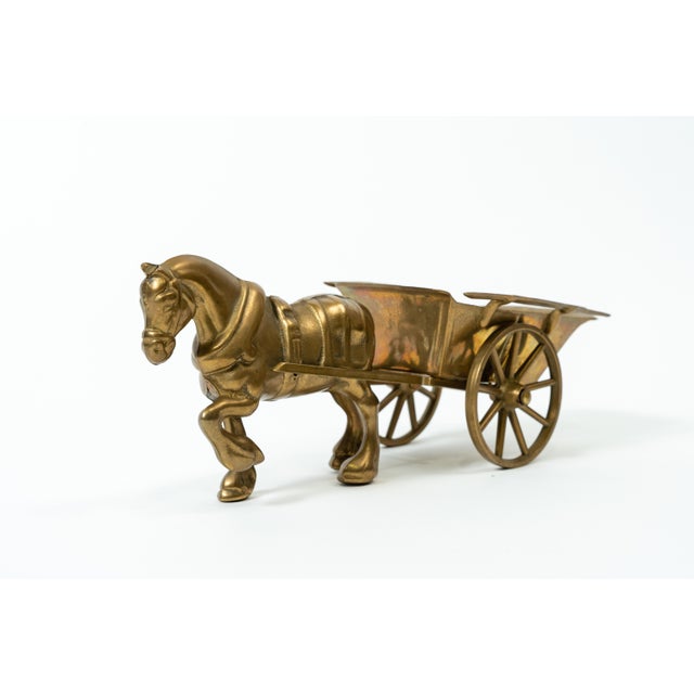 Bronze Horse-Drawn Carriage Sculpture with Movable Wagon, 1890s For Sale - Image 4 of 5