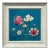 Angela Wakefield Design Study of Wild Pink & White Flowers on Turquoise by Contemporary Artist, 2023 For Sale