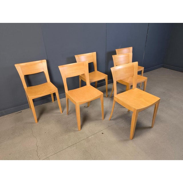 Vintage Oak Dining Chairs, Belgium, 1980s, Set of 6 For Sale - Image 10 of 16