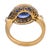 1970s French Gia 8.00 Carat Ceylon Sapphire Diamond 18k Two Tone Gold Cocktail Ring, Size 8.25 For Sale In Los Angeles - Image 6 of 8