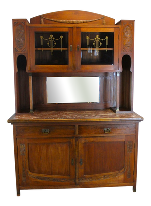 Art Nouveau Bourgeois Style Kitchen Buffet, 1890s