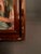 Mid 20th Century Mid-20th Century Mahogany-Toned Wall Mirror With Faux Bois Trim, Circa 1950 For Sale - Image 5 of 10