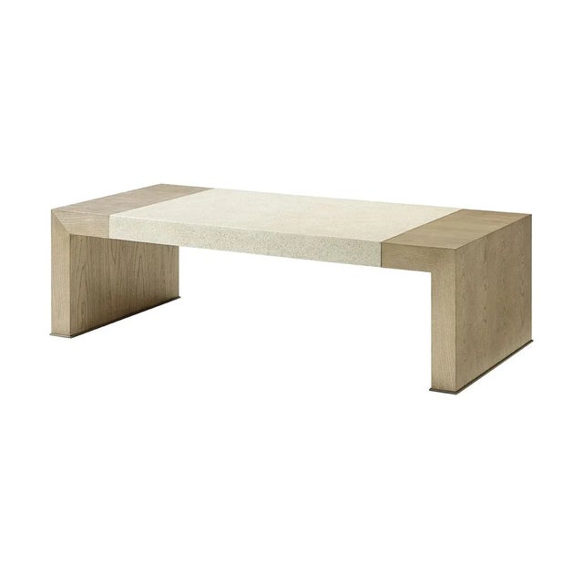 Beige Modern Coffee Table, Light For Sale - Image 8 of 8