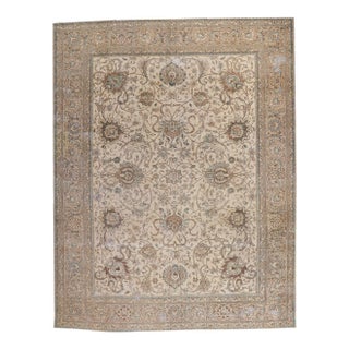 Vintage Persian Tabriz Rug - 09'11 X 12'09 For Sale