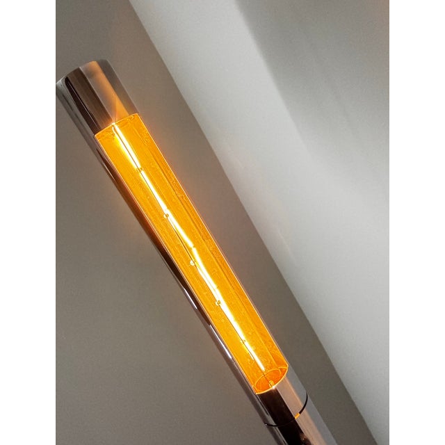 1980s Mid-Century Modern Chrome Casella Floor Lamps — Pair of 2 For Sale - Image 10 of 12